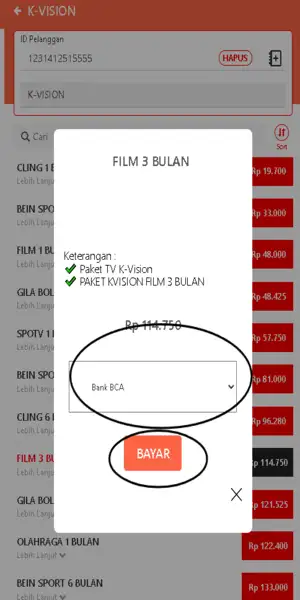 Langkah 5: Pilih pembayaran