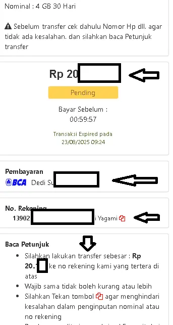 instruksi pembayaran byu super kaget